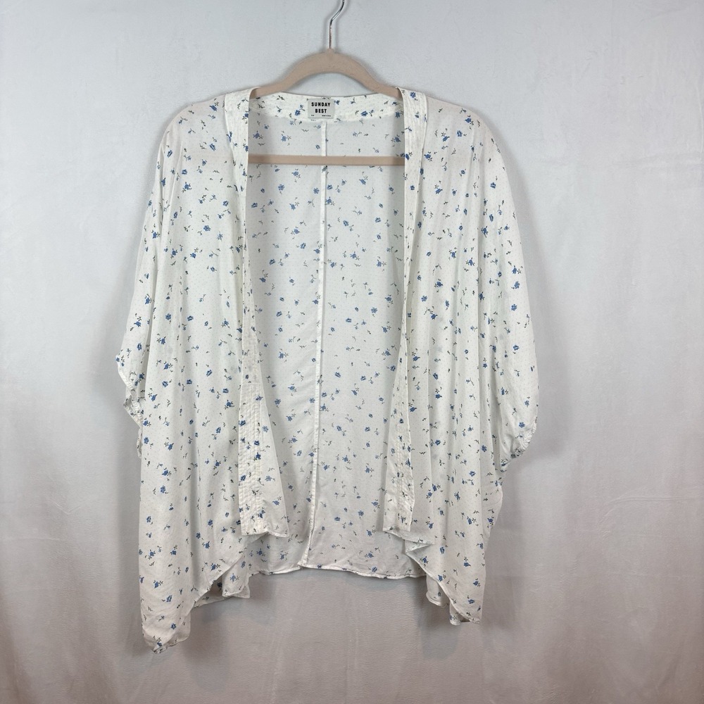 Aritzia X sunday Best Floral Kimono Open Blouse Size Small/medium‎ Cottage Core